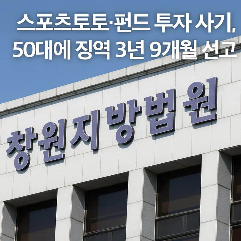 스포츠토토·펀드 투자 사기, 50대 징역 3년 9개월 선고 - 스포츠토토링크